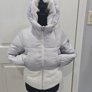 Michael Kors Light Grey Puffer Coat Size 7/8